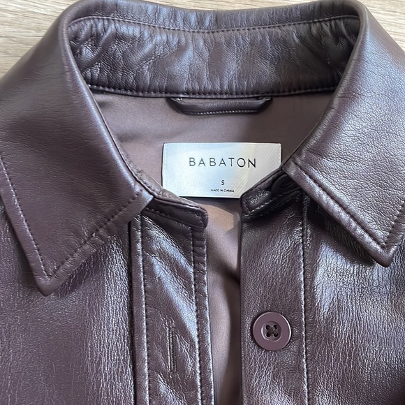 Babaton S faux leather shacket - deep purple - Picture 2 of 2